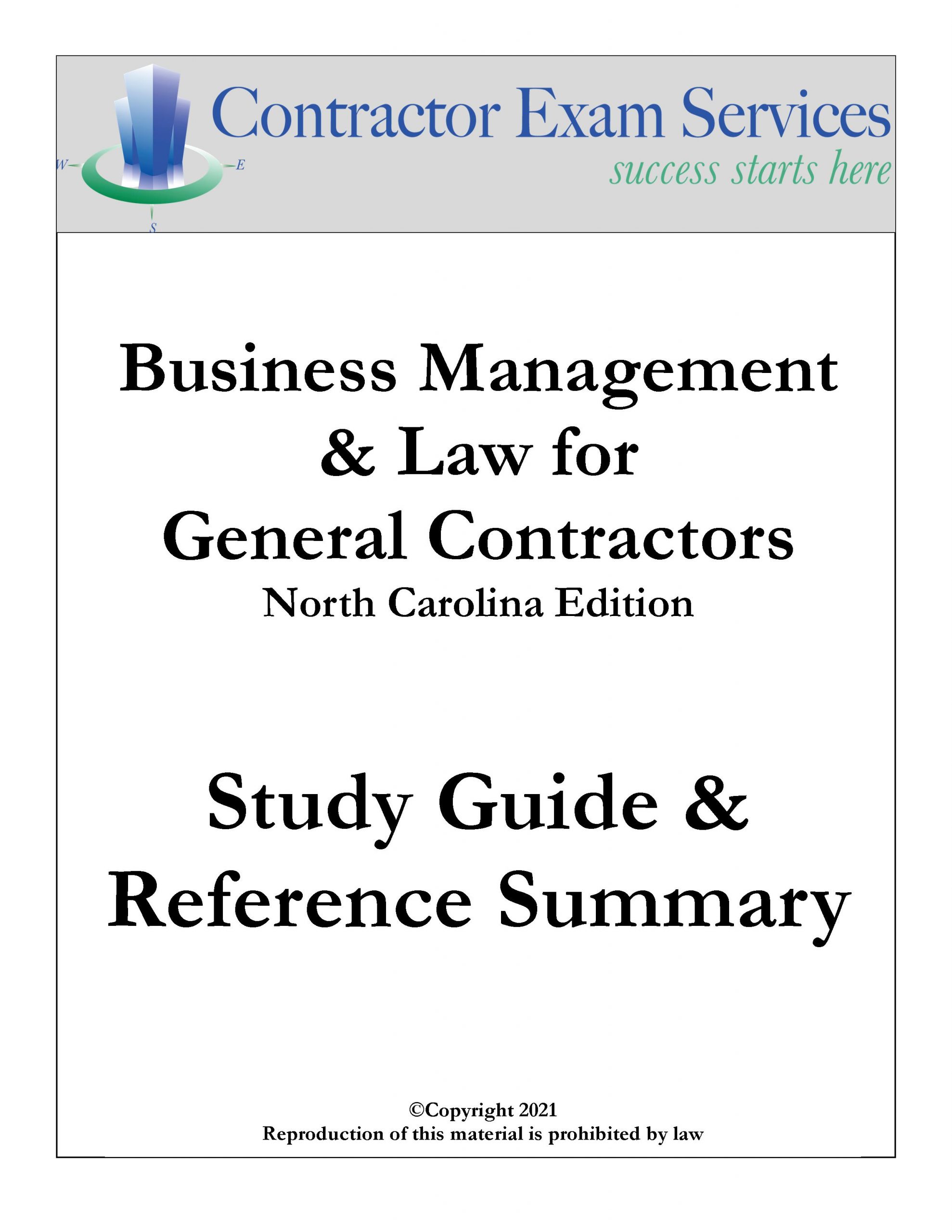 NC Business Management & Law for Contractors Study Guide